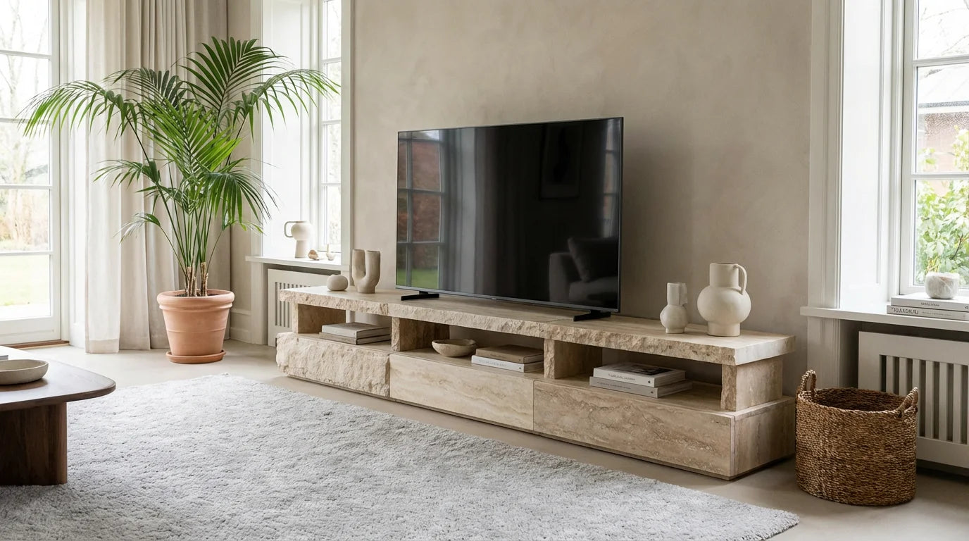 C-010 Lifestyle Scene | Warm Minimalism | LuxuryMarbleHome