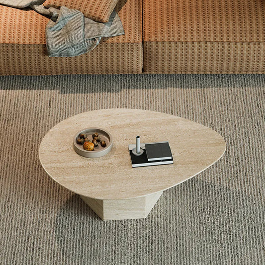 The Monolith Series: Hand-Carved Travertine Coffee Tables - Architectural Natural Stone Furniture | LuxuryMarbleHome