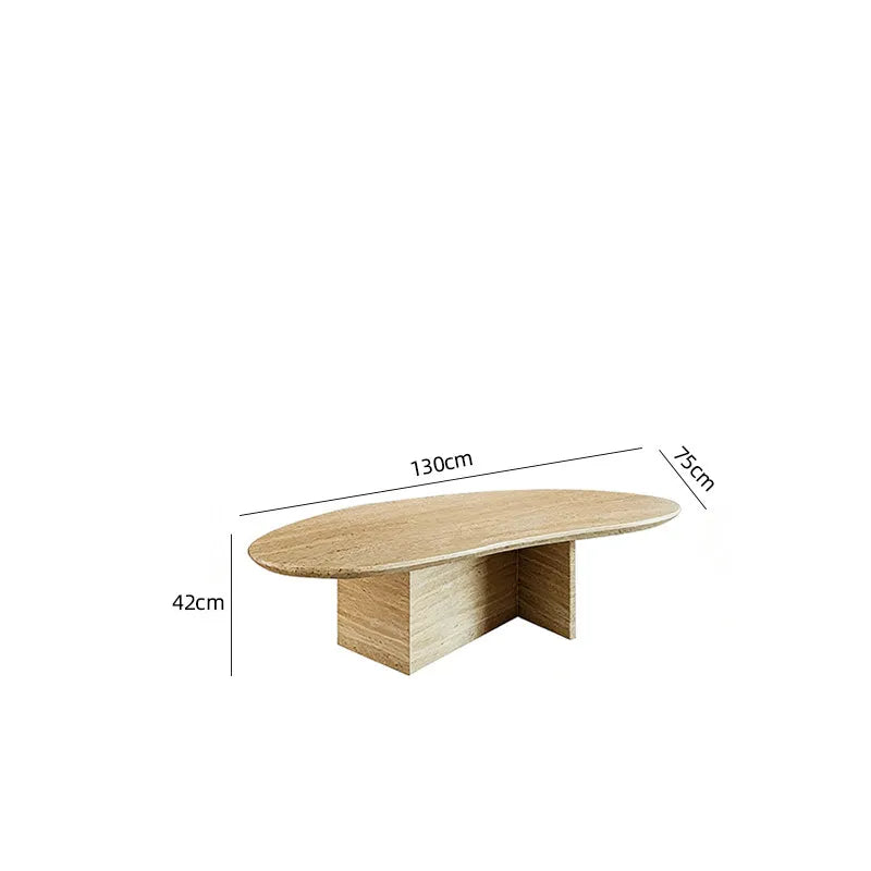 The Monolith Series: Hand-Carved Travertine Coffee Tables - Architectural Natural Stone Furniture | LuxuryMarbleHome