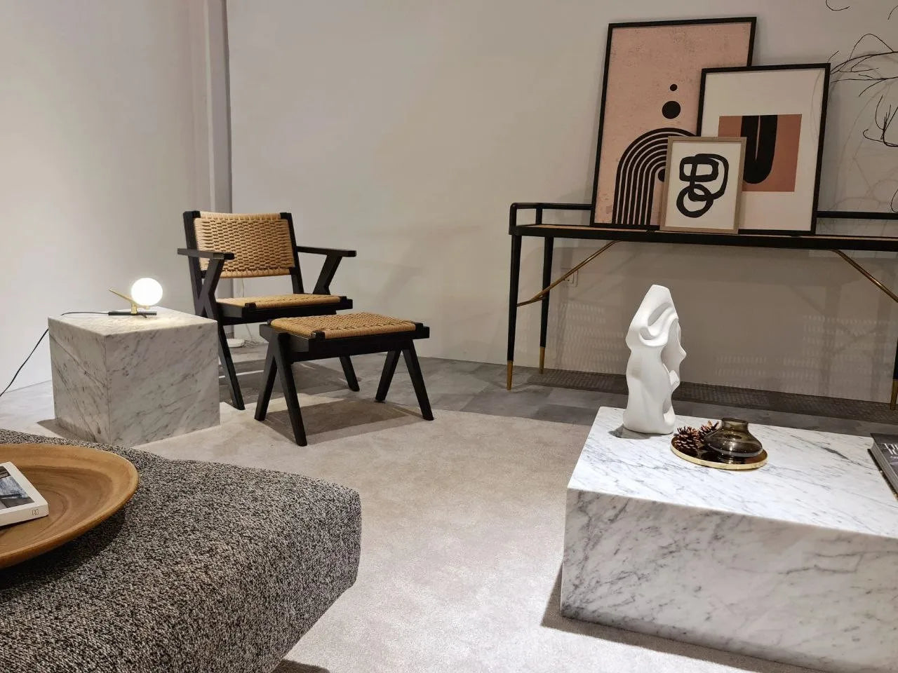 Minimalist Marble Cube Coffee Table - Monolithic Block Design - Architectural Natural Stone Furniture | LuxuryMarbleHome