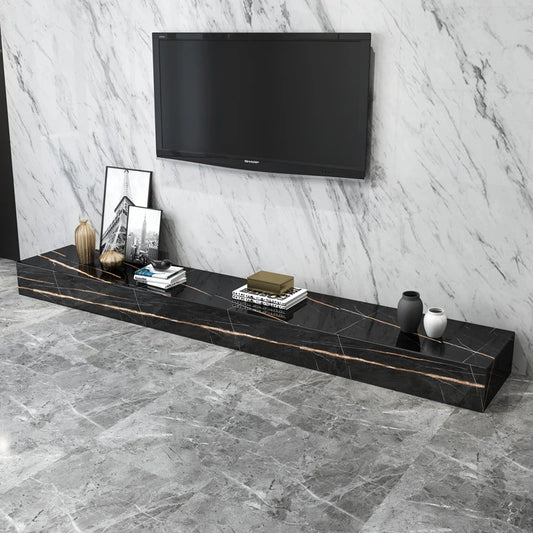 The Monolithic Horizon: Natural Marble TV Stand