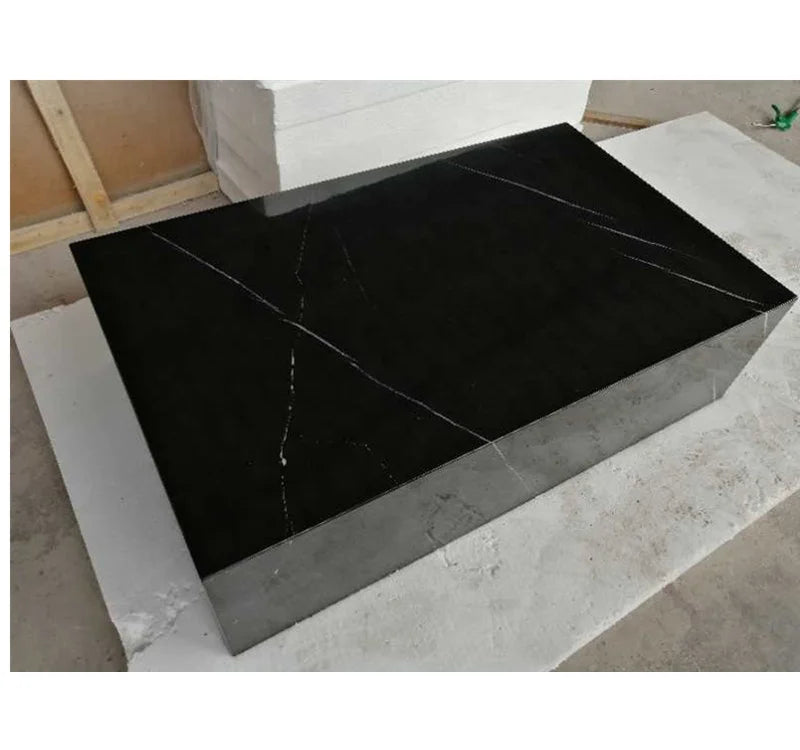 The Obsidian Monolith: Natural Nero Marquina Marble Coffee Table