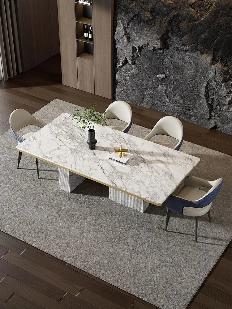 The Grand Monument: Natural Marble Dining Table