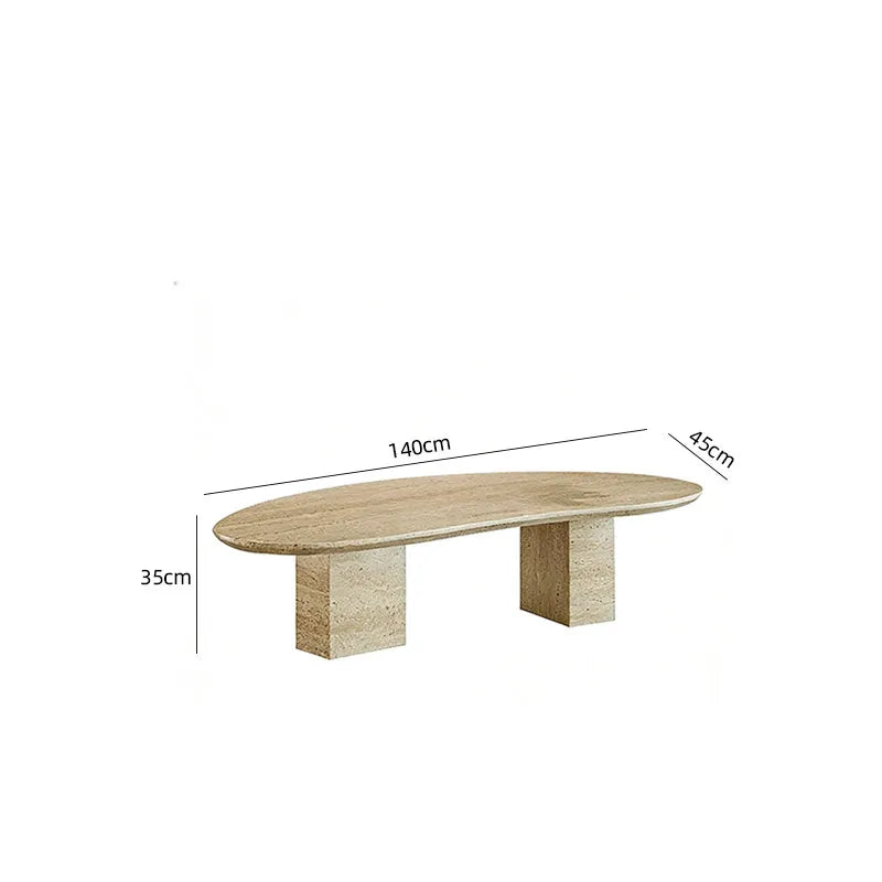 The Monolith Series: Hand-Carved Travertine Coffee Tables - Architectural Natural Stone Furniture | LuxuryMarbleHome