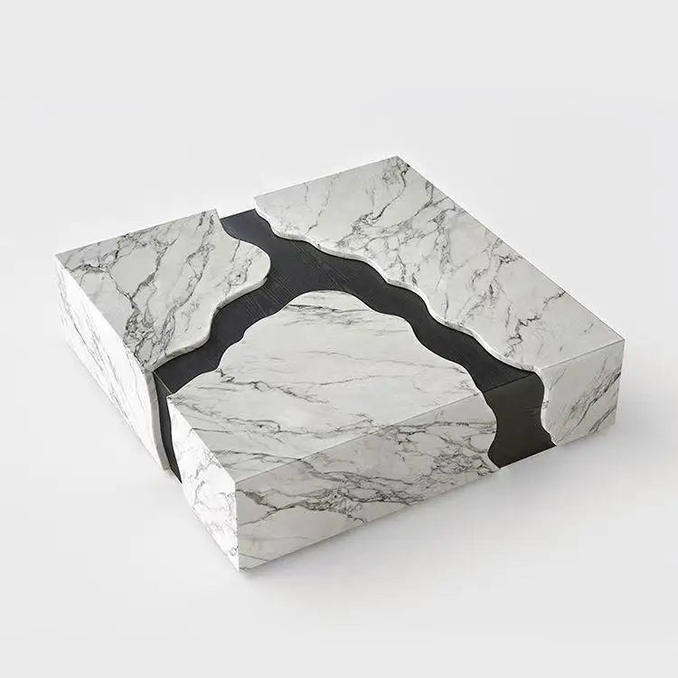 Round Verde Guatemala Green Marble Coffee Table - Sculptural Pedestal Series - Architectural Natural Stone Furniture | LuxuryMarbleHome