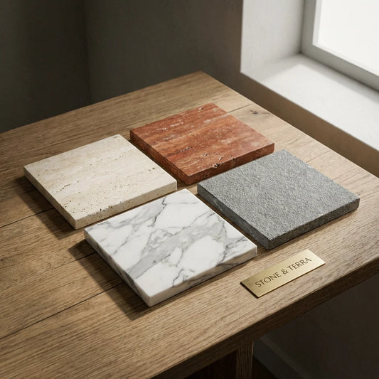 Natural Stone Sample Kit - Travertine & Marble - Architectural Natural Stone Furniture | LuxuryMarbleHome