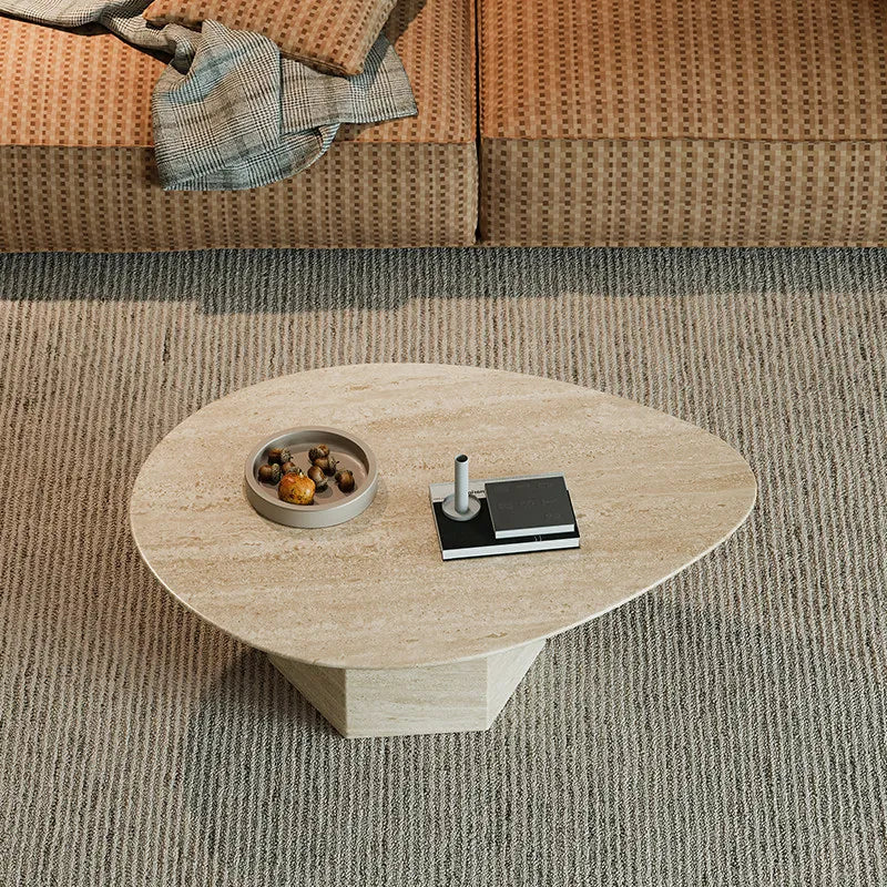 The Monolith Series: Hand-Carved Travertine Coffee Tables - Architectural Natural Stone Furniture | LuxuryMarbleHome