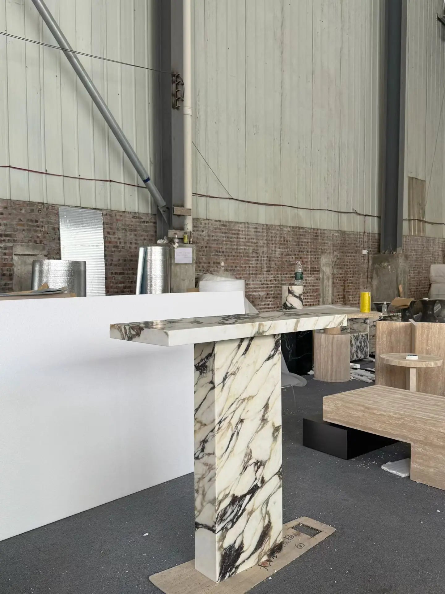 Architectural Monolithic Calacatta Viola Bvlgari Marble Console Table | LuxuryMarbleHome