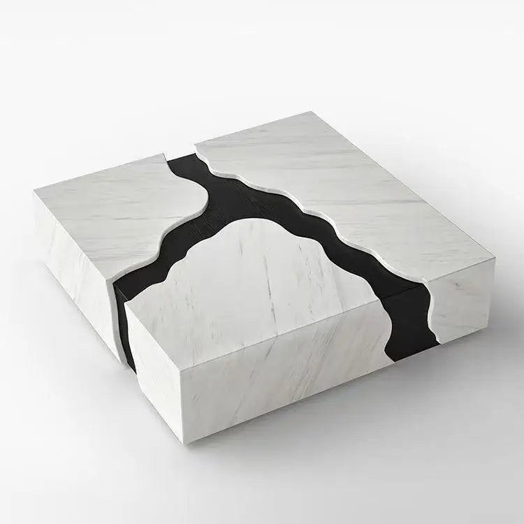 Round Verde Guatemala Green Marble Coffee Table - Sculptural Pedestal Series - Architectural Natural Stone Furniture | LuxuryMarbleHome