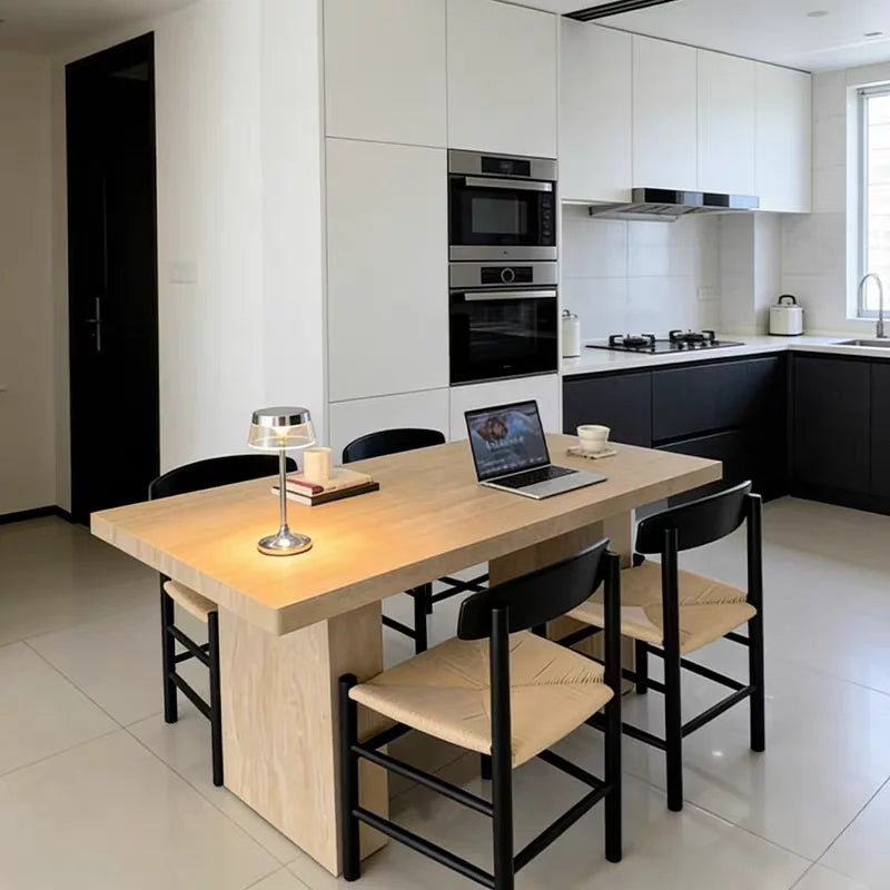 The Industrial Monolith: Rectangular Natural Travertine Dining Table - Natural Travertine Stone Furniture - Monolithic Design - One Stone One Picture - Luxury Marble Home (View 5)