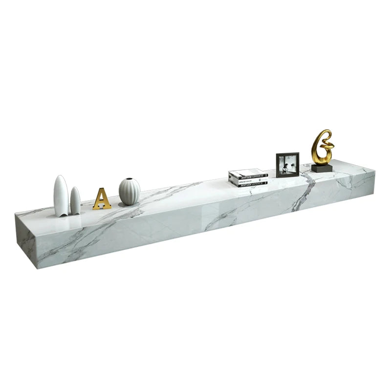 The Monolithic Horizon: Natural Marble TV Stand