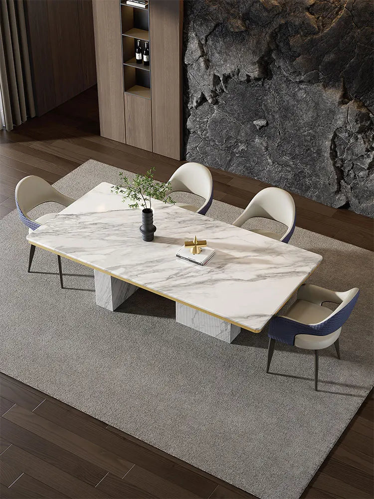 The Grand Monument: Natural Marble Dining Table