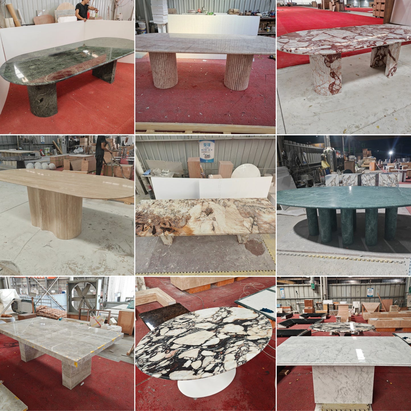 Lorenzo Rosso Levanto 71 inch Extendable Oval Dining Table - Luxury Red Marble - Architectural Natural Stone Furniture | LuxuryMarbleHome