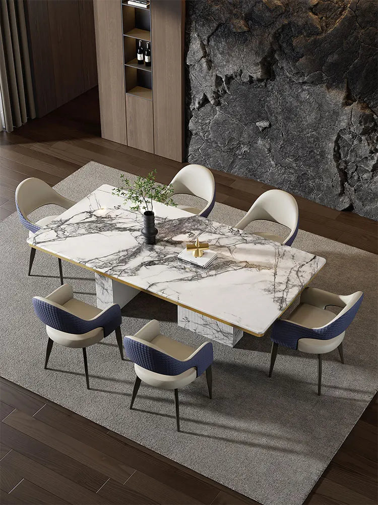 The Grand Monument: Natural Marble Dining Table
