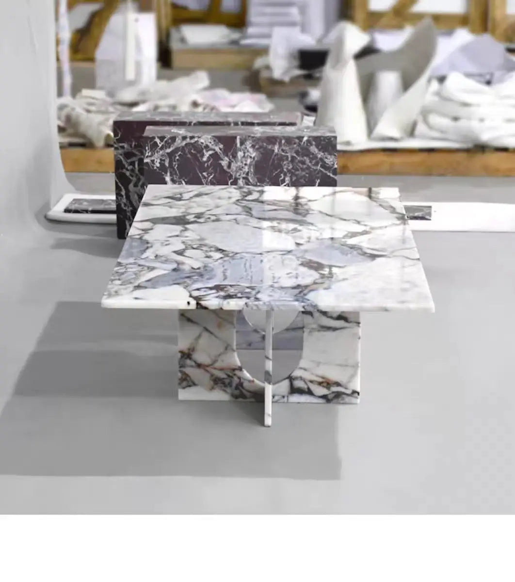 The Monumental Plinth: Sculptural Elephant White Marble Coffee Table