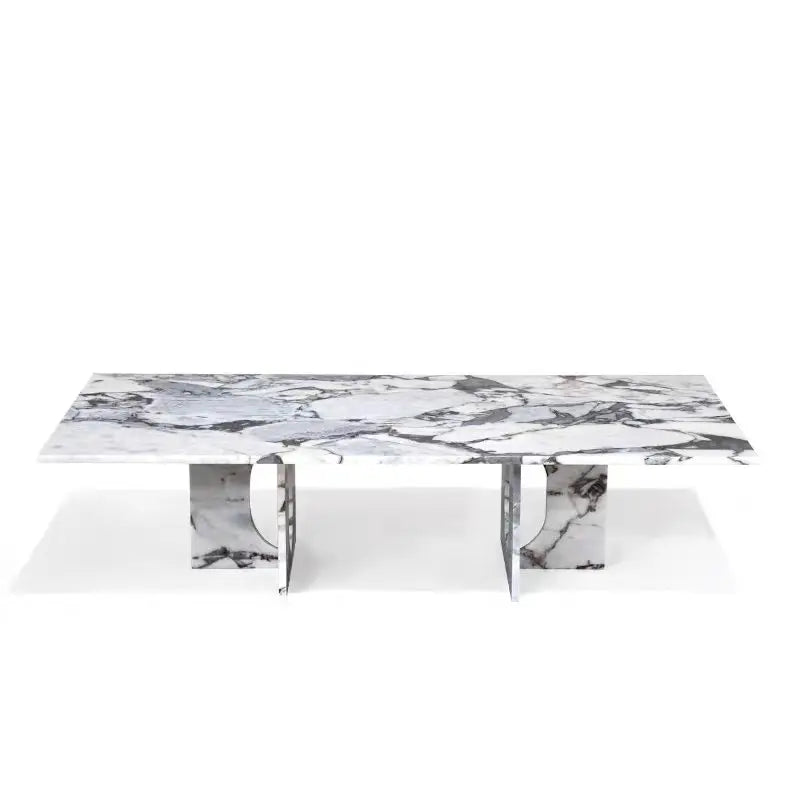 The Monumental Plinth: Sculptural Elephant White Marble Coffee Table