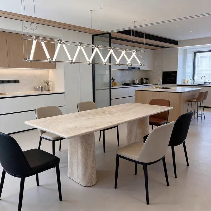 The Versailles Monolith: French Style Natural Travertine Dining Table
