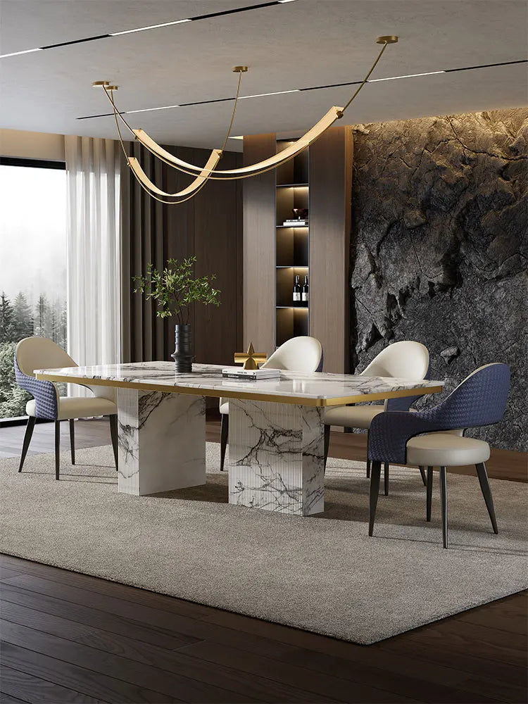 The Grand Monument: Natural Marble Dining Table