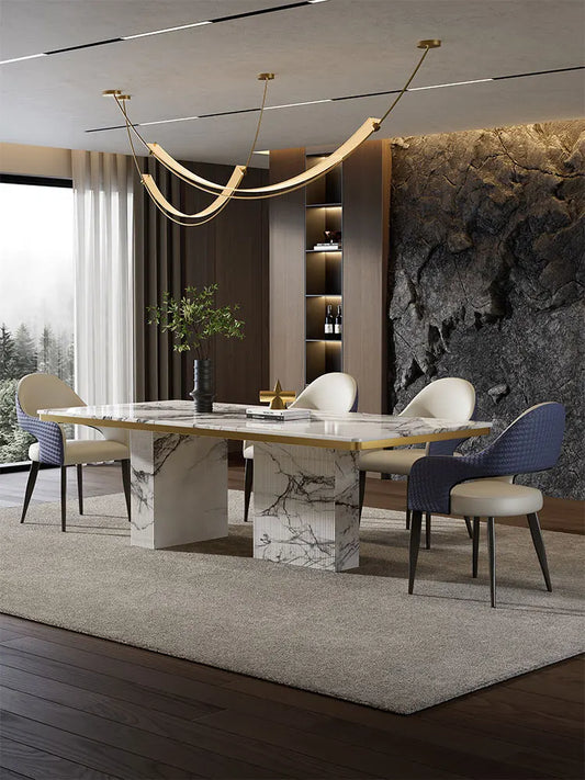 The Grand Monument: Natural Marble Dining Table