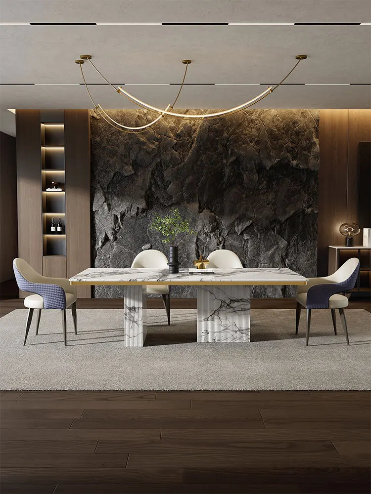 The Grand Monument: Natural Marble Dining Table