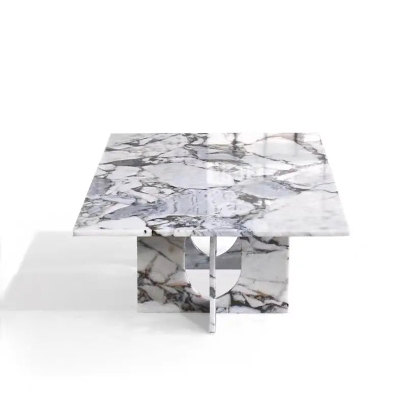 The Monumental Plinth: Sculptural Elephant White Marble Coffee Table