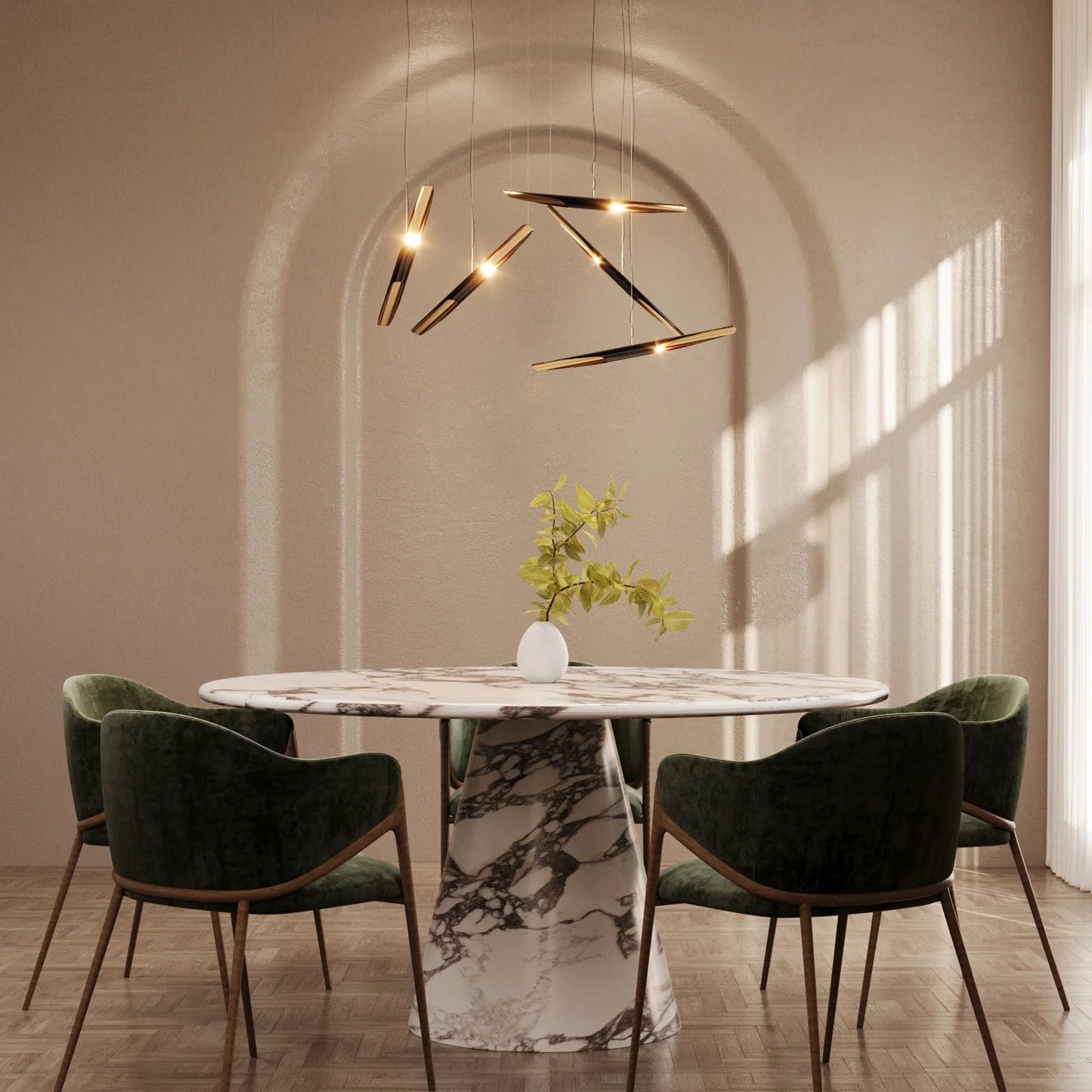 LuxuryMarbleHome | Vivian 51" Italian Calacatta Viola Extendable Round Dining Table | 1