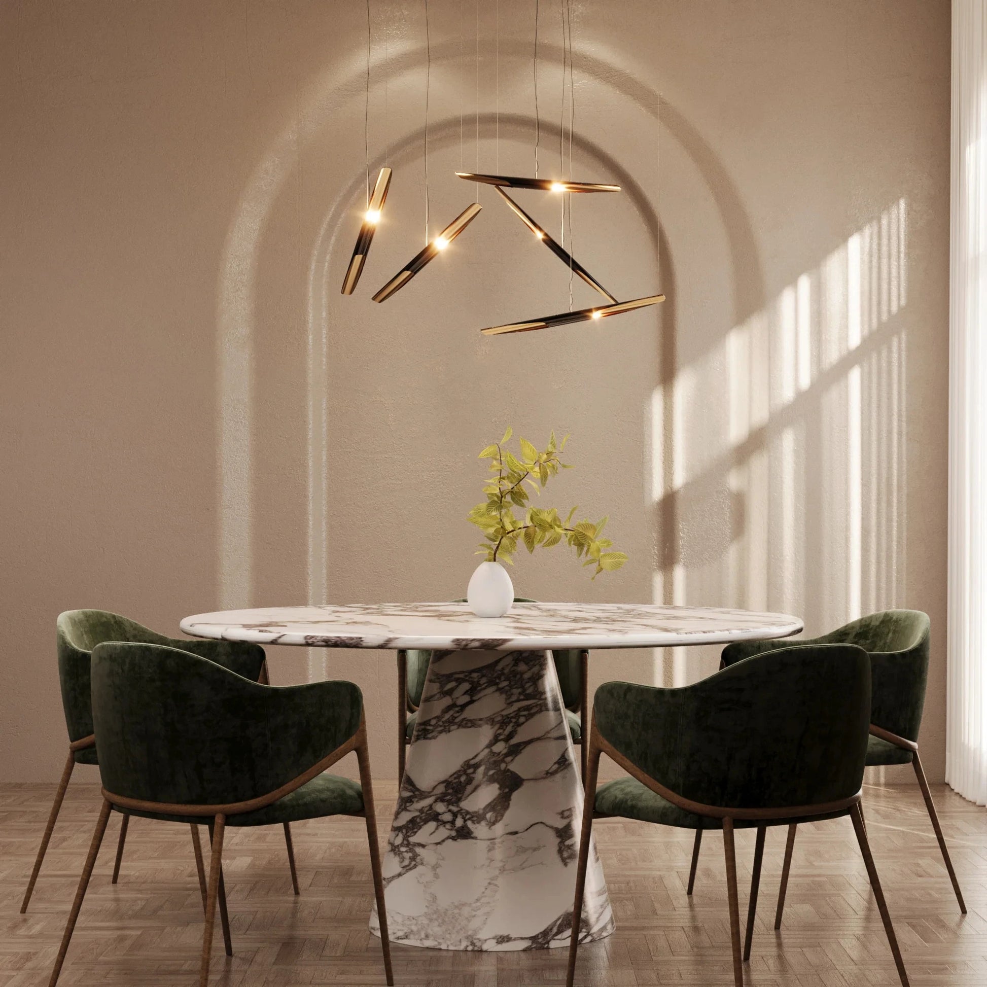 LuxuryMarbleHome | Vivian 51" Italian Calacatta Viola Extendable Round Dining Table | 1