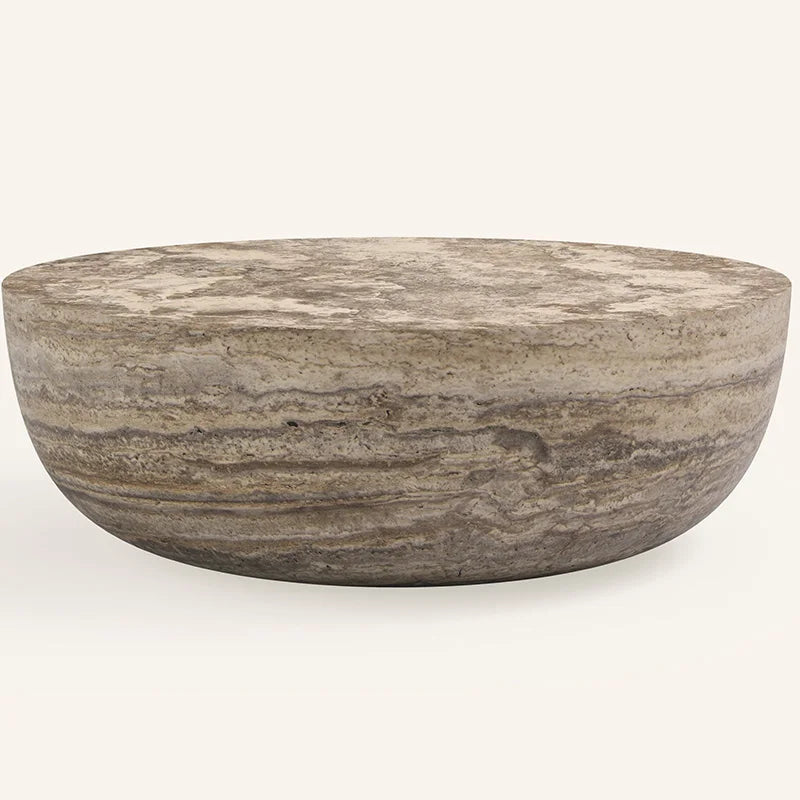 LuxuryMarbleHome | Wabi-Sabi 47" Natural Stone Coffee Table - Low-Profile Travertine Centerpiece | 1