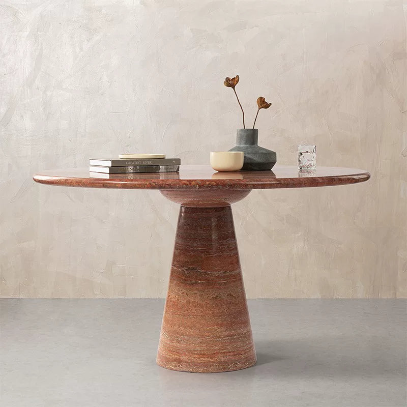 The Romanesque Monolithic Travertine Dining Table - Natural Stone Luxury | Worldwide Shipping Available - Architectural Natural Stone Furniture | LuxuryMarbleHome