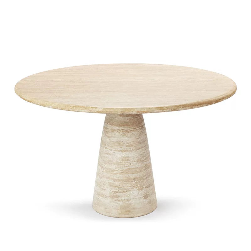 The Romanesque Monolithic Travertine Dining Table - Natural Stone Luxury | Worldwide Shipping Available - Architectural Natural Stone Furniture | LuxuryMarbleHome