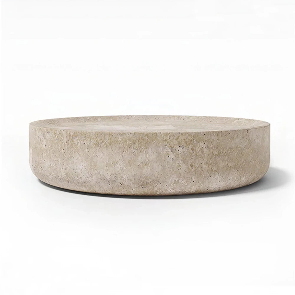 LuxuryMarbleHome | Sphere 39" Round Beige Travertine Coffee Table | 1